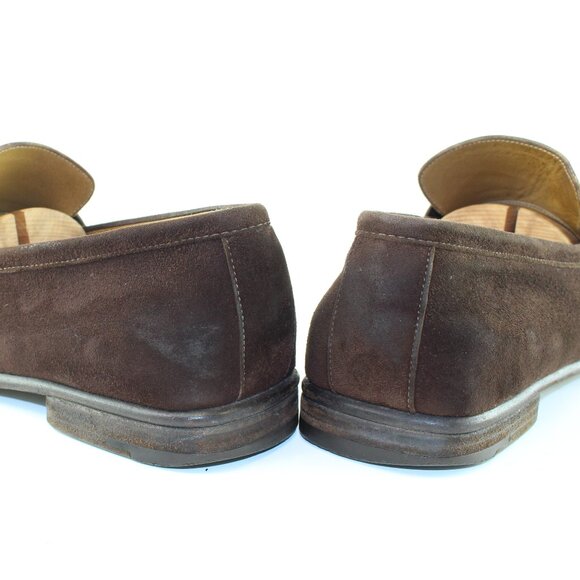 Louis Vuitton Brown Suede Leather Loafer Slip One Shoe (8.5 US) - Picture 10 of 14